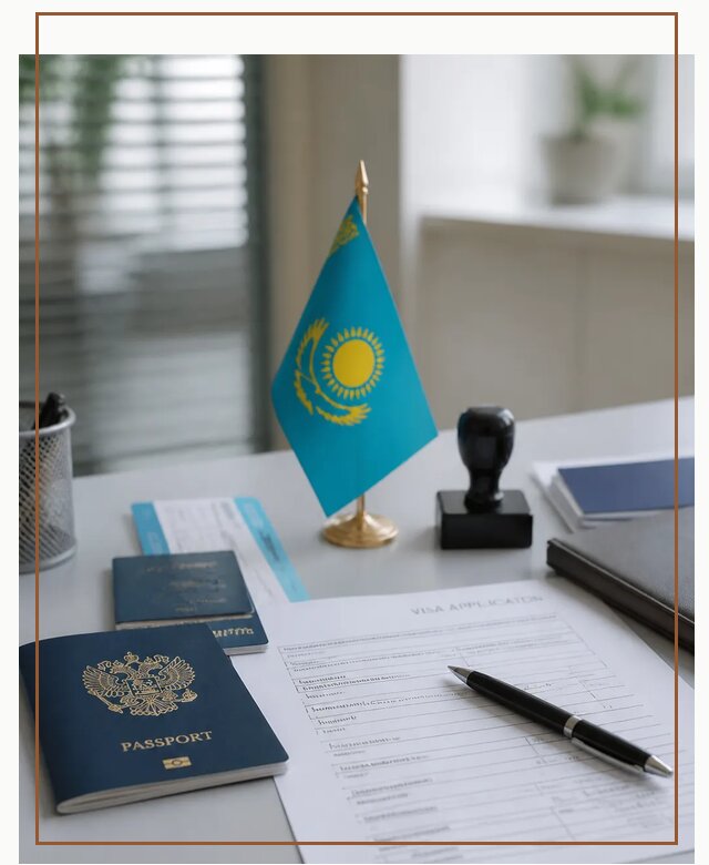 Оформление визы в Казахстан для поездки и работы в Колпине